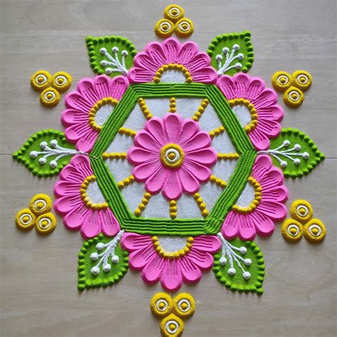 flower rangoli designs easy|easy free hand rangoli.